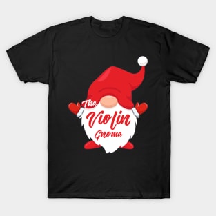 The Violin Gnome Matching Family Group Christmas Pajama T-Shirt